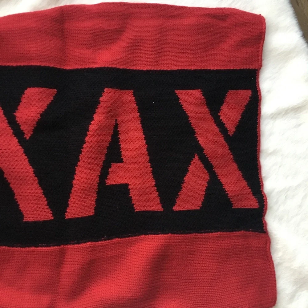 NWT Armani Exchange Scarlet Sega Logo Red & Black Scarf
